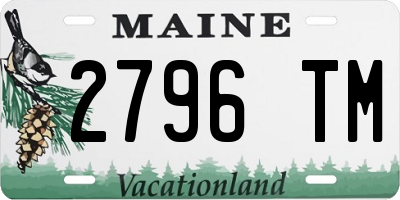 ME license plate 2796TM
