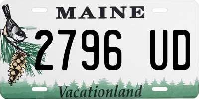 ME license plate 2796UD