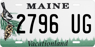 ME license plate 2796UG