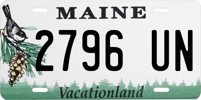 ME license plate 2796UN