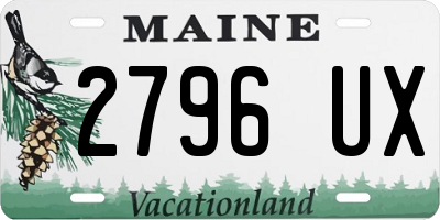 ME license plate 2796UX