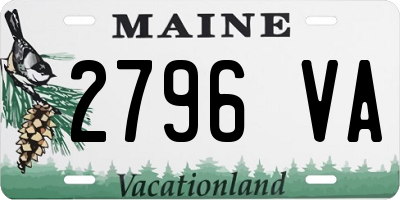 ME license plate 2796VA