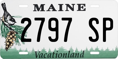 ME license plate 2797SP