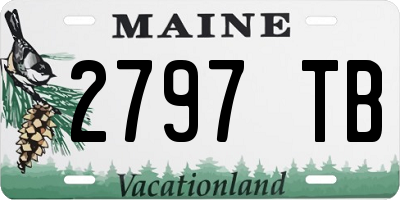 ME license plate 2797TB