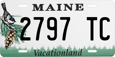 ME license plate 2797TC