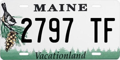 ME license plate 2797TF