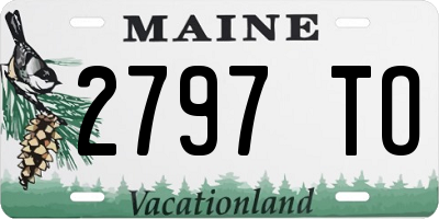 ME license plate 2797TO