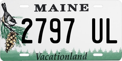 ME license plate 2797UL