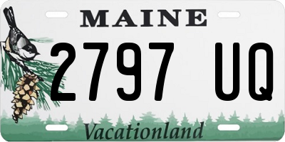 ME license plate 2797UQ