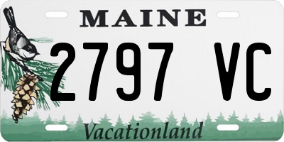 ME license plate 2797VC