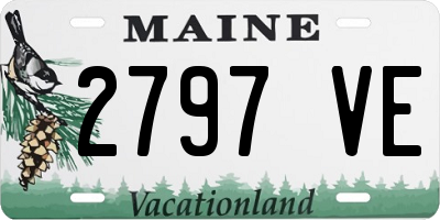 ME license plate 2797VE