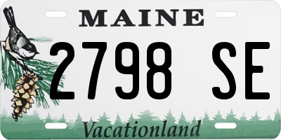 ME license plate 2798SE