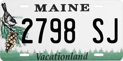 ME license plate 2798SJ