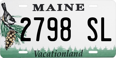 ME license plate 2798SL