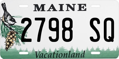 ME license plate 2798SQ