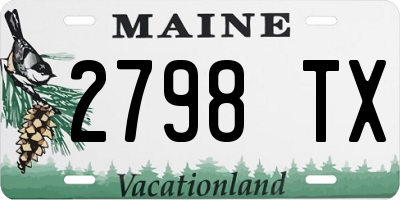 ME license plate 2798TX