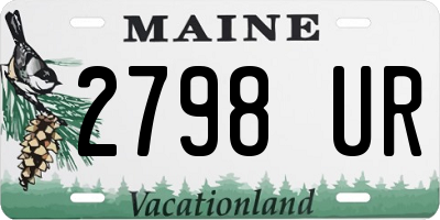 ME license plate 2798UR