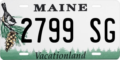 ME license plate 2799SG