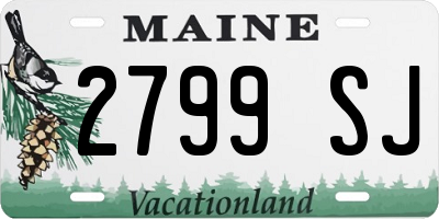 ME license plate 2799SJ