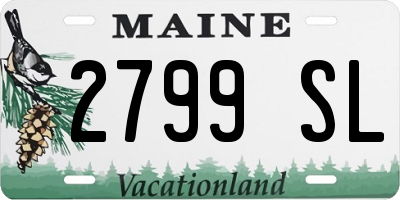 ME license plate 2799SL