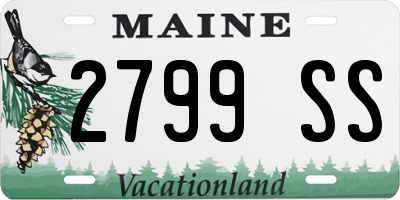 ME license plate 2799SS