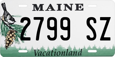 ME license plate 2799SZ