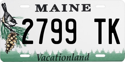 ME license plate 2799TK