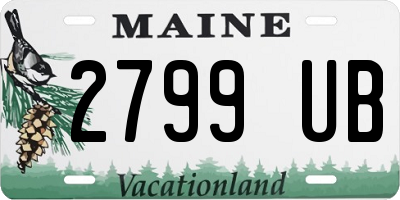 ME license plate 2799UB