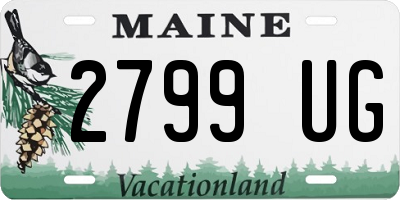 ME license plate 2799UG