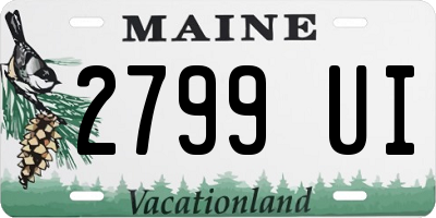 ME license plate 2799UI