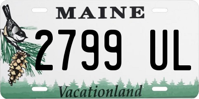 ME license plate 2799UL