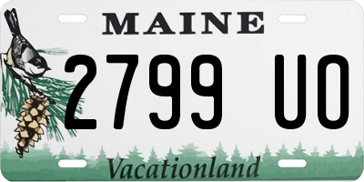 ME license plate 2799UO