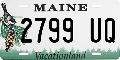 ME license plate 2799UQ