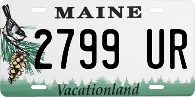 ME license plate 2799UR