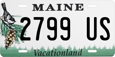 ME license plate 2799US