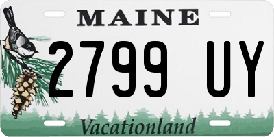 ME license plate 2799UY