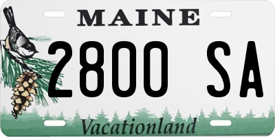 ME license plate 2800SA