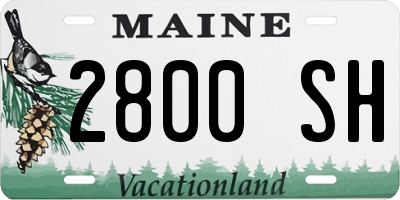 ME license plate 2800SH