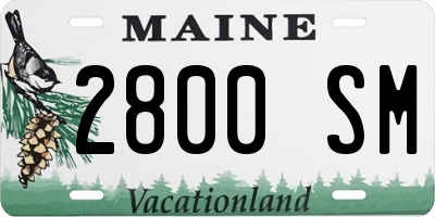 ME license plate 2800SM