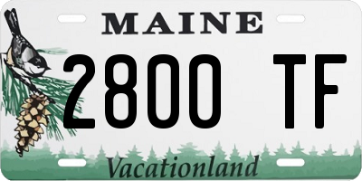 ME license plate 2800TF