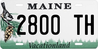 ME license plate 2800TH