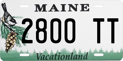 ME license plate 2800TT
