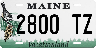ME license plate 2800TZ
