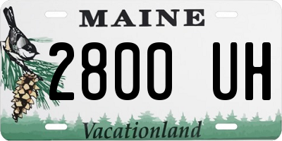 ME license plate 2800UH