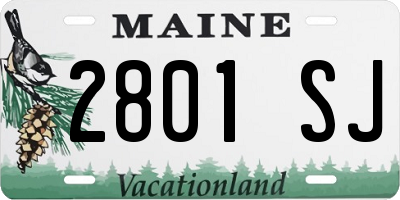ME license plate 2801SJ