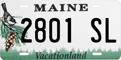 ME license plate 2801SL