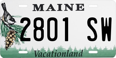 ME license plate 2801SW