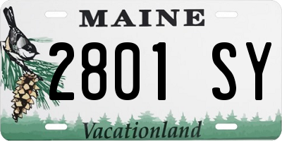 ME license plate 2801SY