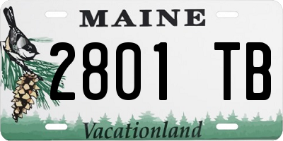 ME license plate 2801TB