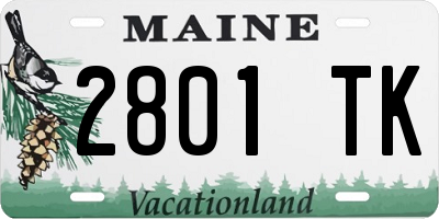 ME license plate 2801TK